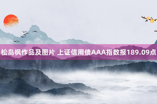 松岛枫作品及图片 上证信用债AAA指数报189.09点